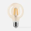 Discount LED-POL Żarówka LED barwa ciepła ORO-AMBER-E27-G80-4W-WW