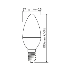 Discount LED-POL Żarówka LED E14 8W barwa ciepła ORO-E14-C37-TOTO-8W-WW