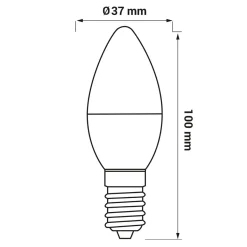 LED-POL Żarówki Klasyczne^Żarówka LED E14 5W barwa ciepła ORO-E14-C37-TOTO-5W