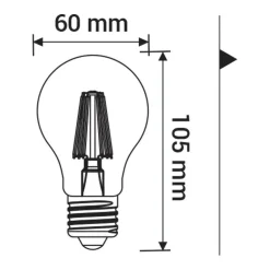 LED-POL Żarówka LED E27 8,2W barwa ciepła ORO-E27-FL-CLARO-8,2W-WW