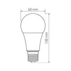 LED-POL Żarówki Klasyczne^Żarówka LED E27 17W barwa ciepła ORO-ATOS-E27-A65-17W-WW