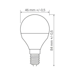 Discount LED-POL Żarówka LED E14 8W barwa ciepła ORO-E14-G45-TOTO-8W-WW