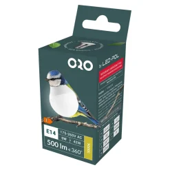 LED-POL Żarówki Klasyczne^Żarówka LED E14 5W barwa ciepła ORO-E14-G45-TOTO-5W-WW