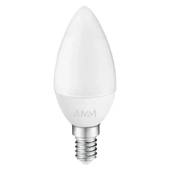 LED-POL Żarówki Klasyczne^Żarówka LED E14 4,9W barwa ciepła AMM-E14-C37-4,9W-WW