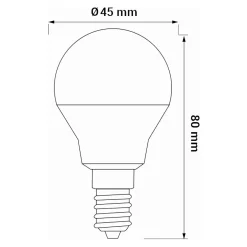 LED-POL Żarówka LED E14 5W barwa neutralna ORO-E14-G45-TOTO-5W-DW