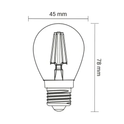 New LED-POL Żarówka LED E27 4W barwa neutralna ORO-E27-G45-FL-CLARO-4W