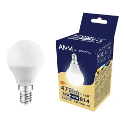 Outlet LED-POL Żarówka LED E14 4,9W barwa neutralna AMM-E14-G45-4,9W-DW