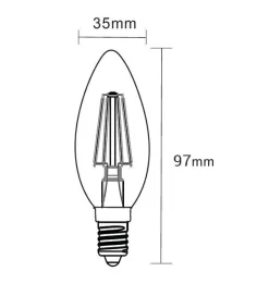 New LED-POL Żarówka LED E14 4W barwa neutralna ORO-E14-C35-FL-CLARO-4W