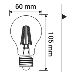 LED-POL Żarówki Klasyczne^Żarówka LED E27 7W barwa neutralna ORO-E27-FL-CLARO-7W-DW