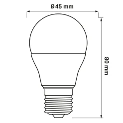 LED-POL Żarówki Klasyczne^Żarówka LED E27 8W barwa neutralna ORO-E27-G45-TOTO-8W-DW