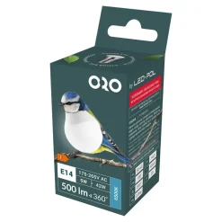 LED-POL Żarówki Klasyczne^Żarówka LED E14 5W barwa zimna ORO-E14-G45-TOTO-5W-CW