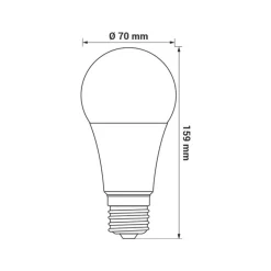 LED-POL Żarówki Klasyczne^Żarówka LED E27 19W barwa zimna ORO-ATOS-E27-A70-19W-CW