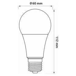 LED-POL Żarówki Klasyczne^Żarówka LED E27 10,5W barwa zimna ORO-ATOS-E27-A60-10,5W-CW