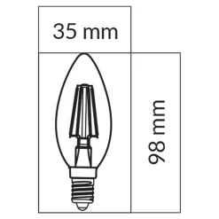 Hot LED-POL Żarówka LED E14 6W ORO-E14-C35-FL-CLARO-6W-DW barwa neutralna