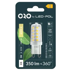 LED-POL Żarówki Klasyczne^Żarówka LED G9 3W barwa neutralna ORO-G9-OLI-3W-DW-II