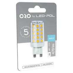 LED-POL Żarówki Klasyczne^Żarówka LED G9 4W barwa zimna ORO-G9-PREMIUM-4W