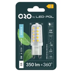 LED-POL Żarówki Klasyczne^Żarówka LED G9 3W barwa zimna ORO-G9-OLI-3W-CW-II