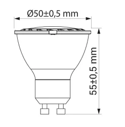 LED-POL Żarówki Klasyczne^Żarówka LED GU10 8W barwa ciepła ORO-GU10-HERA-8W-II