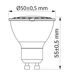 LED-POL Żarówki Klasyczne^Żarówka LED GU10 8W barwa zimna ORO-GU10-HERA-8W-II-BZ