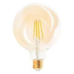 New LED-POL Żarówka ozdobna LED E27 6W barwa ciepła ORO-E27-G80-FL-AMBER-6W-DIMM