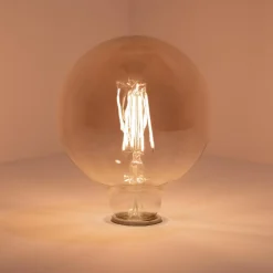 New LED-POL Żarówka ozdobna LED E27 6W barwa ciepła ORO-E27-G80-FL-AMBER-6W-DIMM