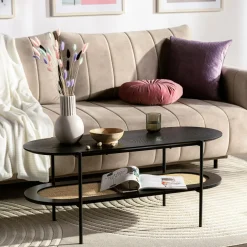 Outlet inny Ława z rattanem owalna HOMEKT