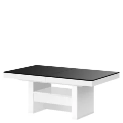 Outlet Ławostół z szufladą AVERSA LUX MAT czarny / biały