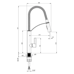 Deante Baterie^Bateria GERBERA BGB 072M chrom