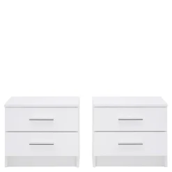 Outlet Exline Białe szafki nocne MARSYLIA 2 szt