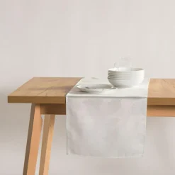 inny Obrusy, Serwetki I Bieżniki|Obrusy, Serwetki I Bieżniki^Bieżnik na stół biało-srebrny AMELIA 40x120 cm