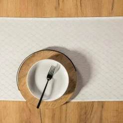 Clearance Bieżnik na stół biały KLARA 40x120 cm