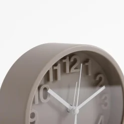inny Zegary^Budzik okrągły beżowy 13,1 cm