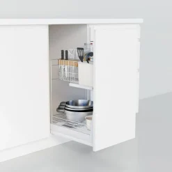 Online VORTUNG Cargo podblatowe do szafki 40 cm, front wysuwny, chrom