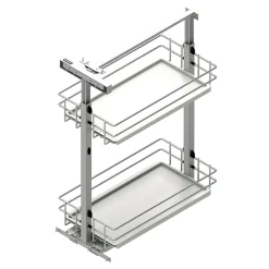 Systemy Cargo^Cargo podblatowe do szafki 30 cm, front wysuwny, srebrno-białe