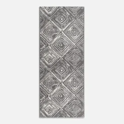 inny Chodniki|Dywany Z Krótkim Włosiem^Chodnik szary w kwadraty NORWAY 80x200 cm