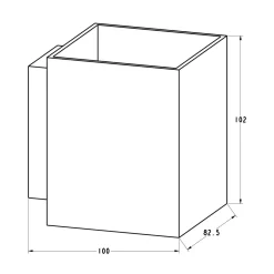 Hot Zumaline Czarny minimalistyczny kinkiet SOLA WL SQUARE
