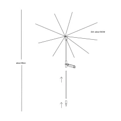 Discount Zumaline Dekoracja zewnętrzna solarna LED IP44 90 cm