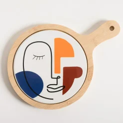 inny Miski, Patery I Półmiski^Deska do serwowania z ceramicznym talerzem 17,5 cm