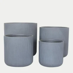 Outlet inny Donica żłobiona szara 36x36 cm