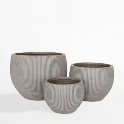 Hot inny Donica ogrodowa okrągła taupe 29 cm