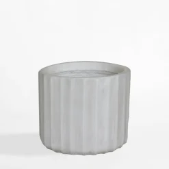 inny Donice, Osłonki I Kwietniki^Donica ryflowana 24x24x21 cm biała