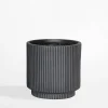 Discount inny Donica ryflowana 24x24x24 cm czarna