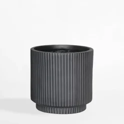Discount inny Donica ryflowana 24x24x24 cm czarna