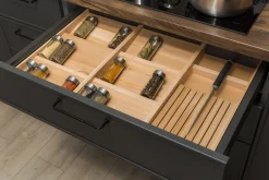 Wkłady Do Szuflad|Wyposażenie Szuflad^Drewniany wkład na noże Q-WOOD moduł C 20 cm