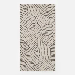Sale inny Dywan abstrakcyjny beżowo-czarny DEUS 80x150 cm