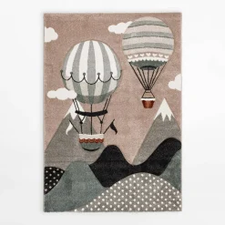 Hot inny Dywan BOND KIDS, balony, beżowo-zielony, 120x170 cm