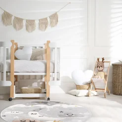 Best inny Dywan do pokoju dziecięcego BOND KIDS, noc, okrągły, 120 cm