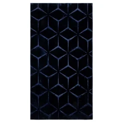 Outlet inny Dywan do przedpokoju geometryczny granatowy TULSA 80x150 cm