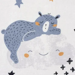 Dzieci inny Dywany Do Prania W Pralce|Dywany Dziecięce^Dywan drukowany biały BEAR PETRA 120x160 cm