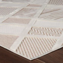 inny Dywan geometryczny beżowy MADERA 80x150 cm